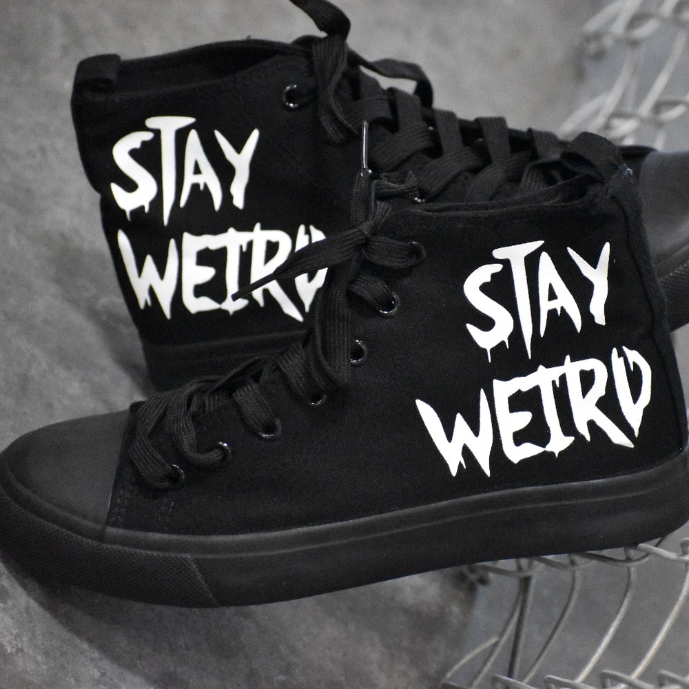 Black Mid Top Sneakers for Men